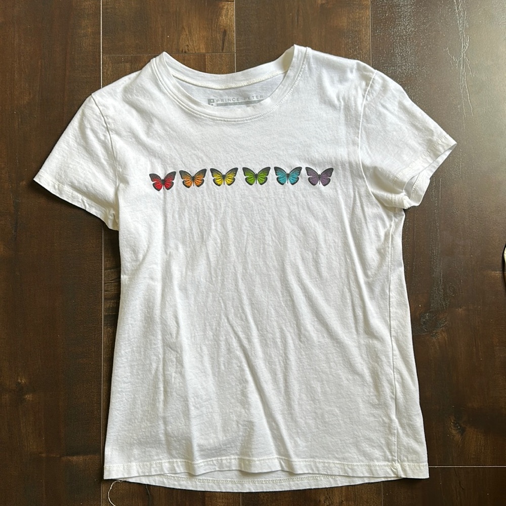 NWOT Rainbow Butterfly Tee